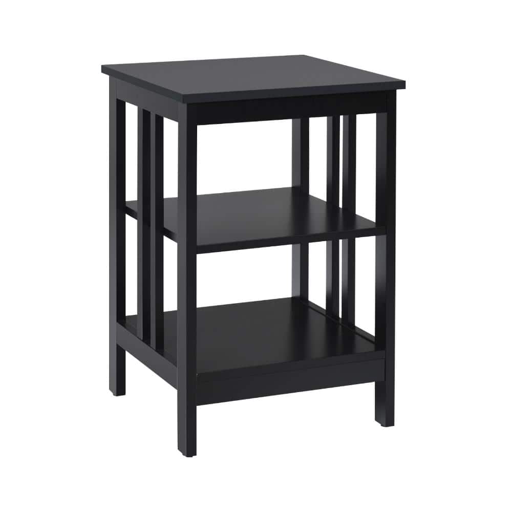 Volenca 3-Tier Nightstand Sofa Side Table with Baffles and Round Corners (1)