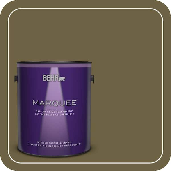 BEHR PREMIUM PLUS #ICC-88 Classic Olive Enamel Interior/Exterior Paint & Primer Color Sample (4)