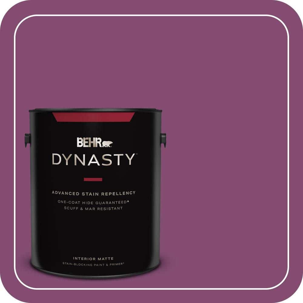BEHR DYNASTY 1 gal. #680B-7 Sugar Plum Matte Interior Stain-Blocking Paint & Primer