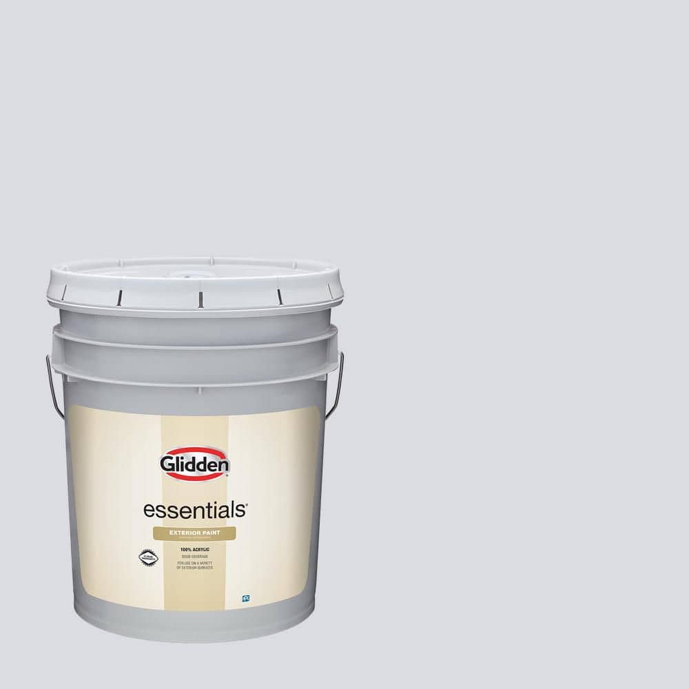 Glidden Essentials 5 gal. Rare Orchid PPG1169-2 Flat Exterior Paint