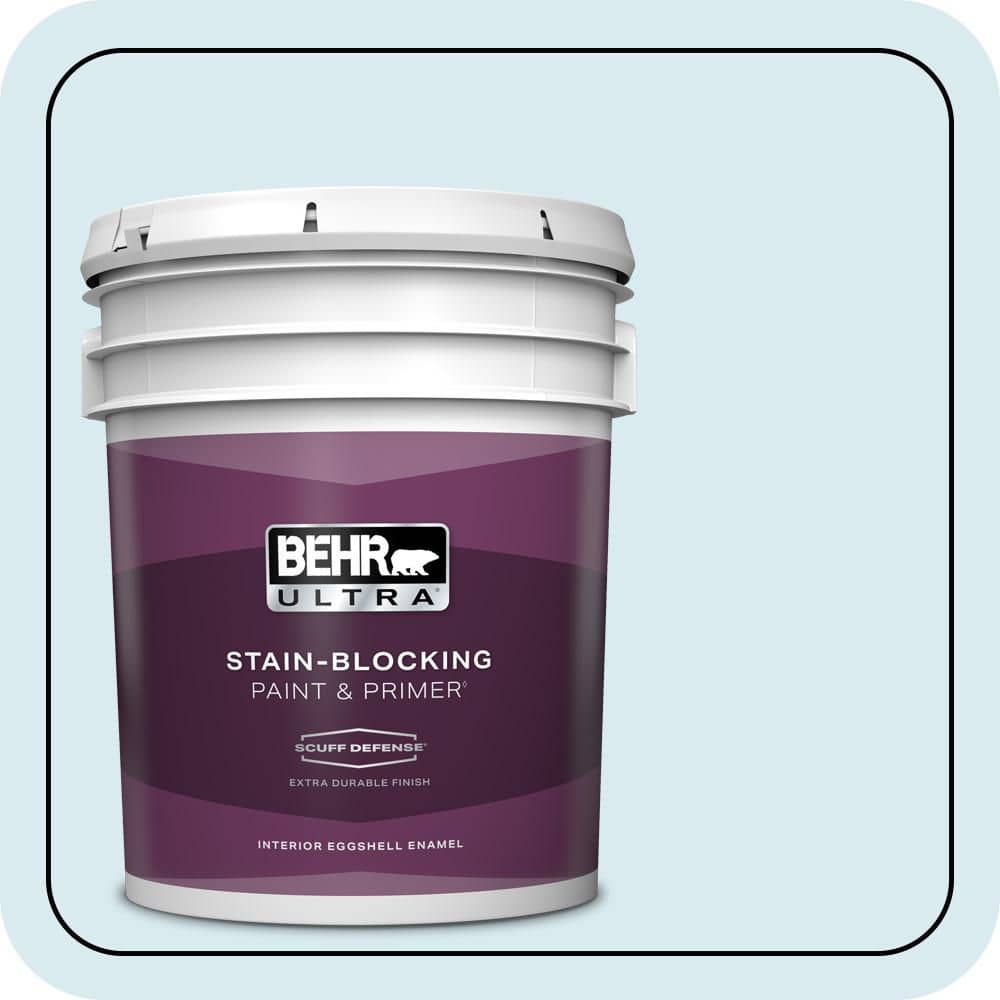 BEHR ULTRA 5 gal. #540A-1 Frost Wind Extra Durable Eggshell Enamel Interior Paint & Primer