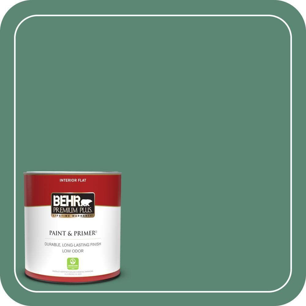BEHR PREMIUM PLUS #MQ6-43 Dark Jade Enamel Interior/Exterior Paint & Primer Color Sample