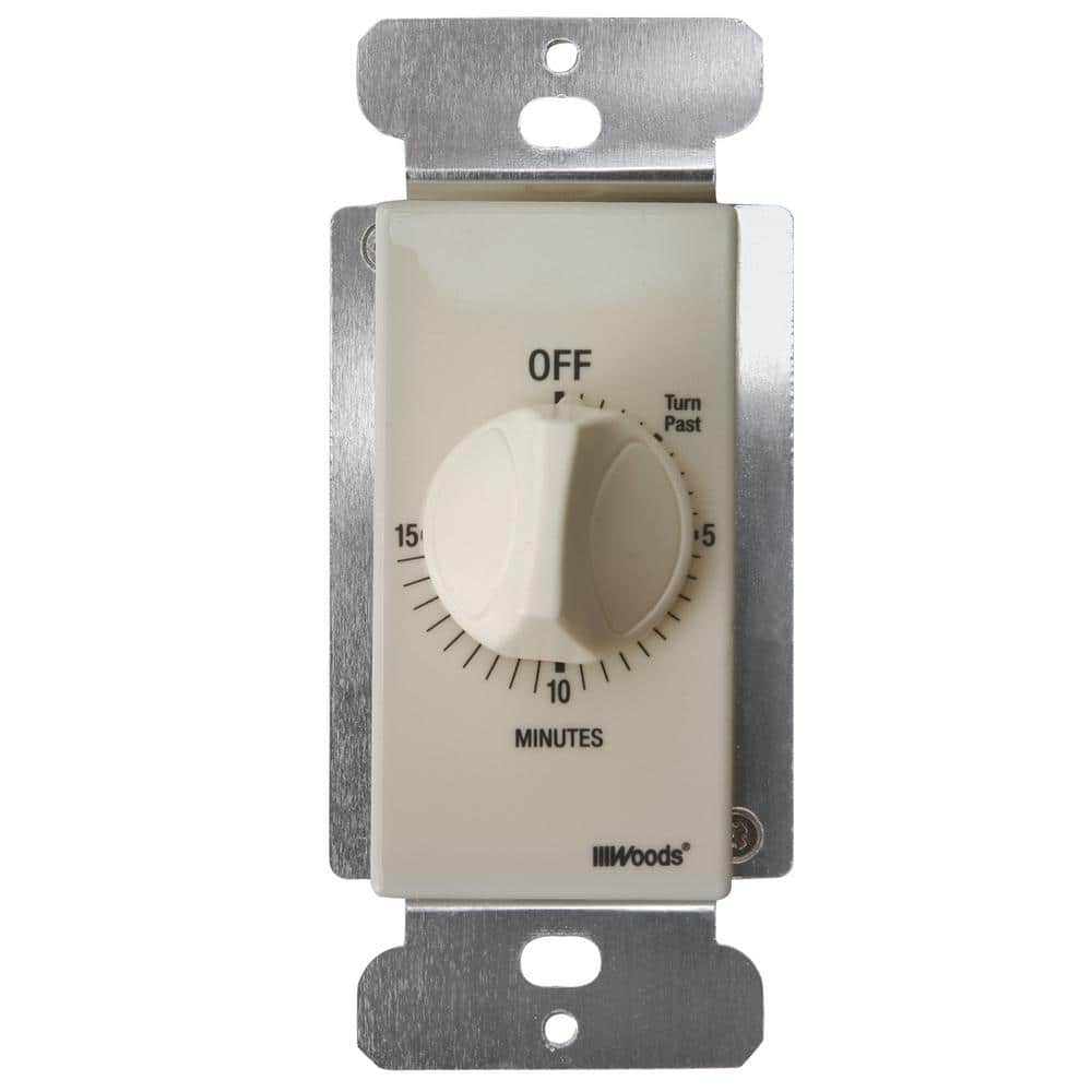 Woods 20-Amp 15-Minute In-Wall Spring Wound Countdown Timer Switch (2)