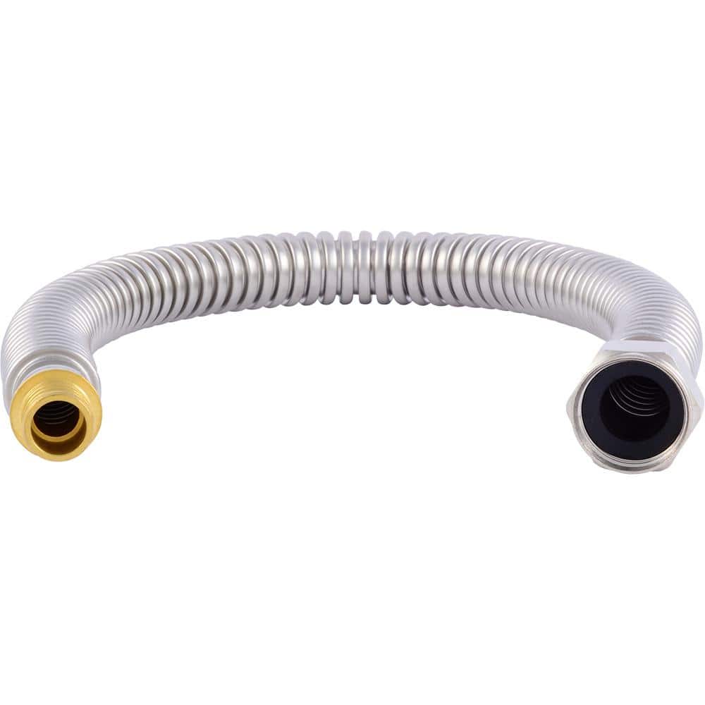 SharkBite 3/4 in. Crimp x 3/4 in. FIP x 24 in. Corrugated Stainless Steel Water Heater Connector (2)