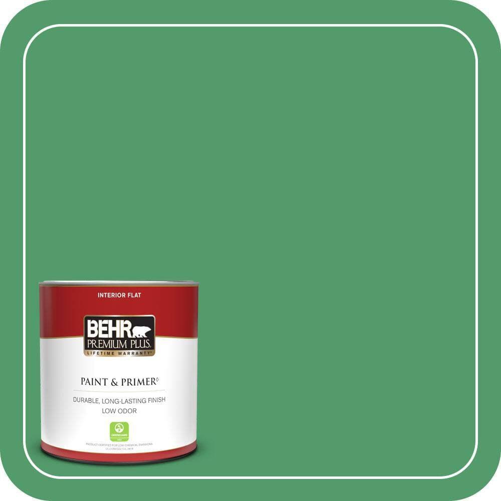 BEHR PREMIUM PLUS #P410-6 Solitary Tree Flat Interior/Exterior Paint & Primer Color Sample