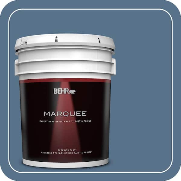 BEHR MARQUEE 5 gal. #PPU14-01 Arrowhead Lake Flat Exterior Paint & Primer (2)