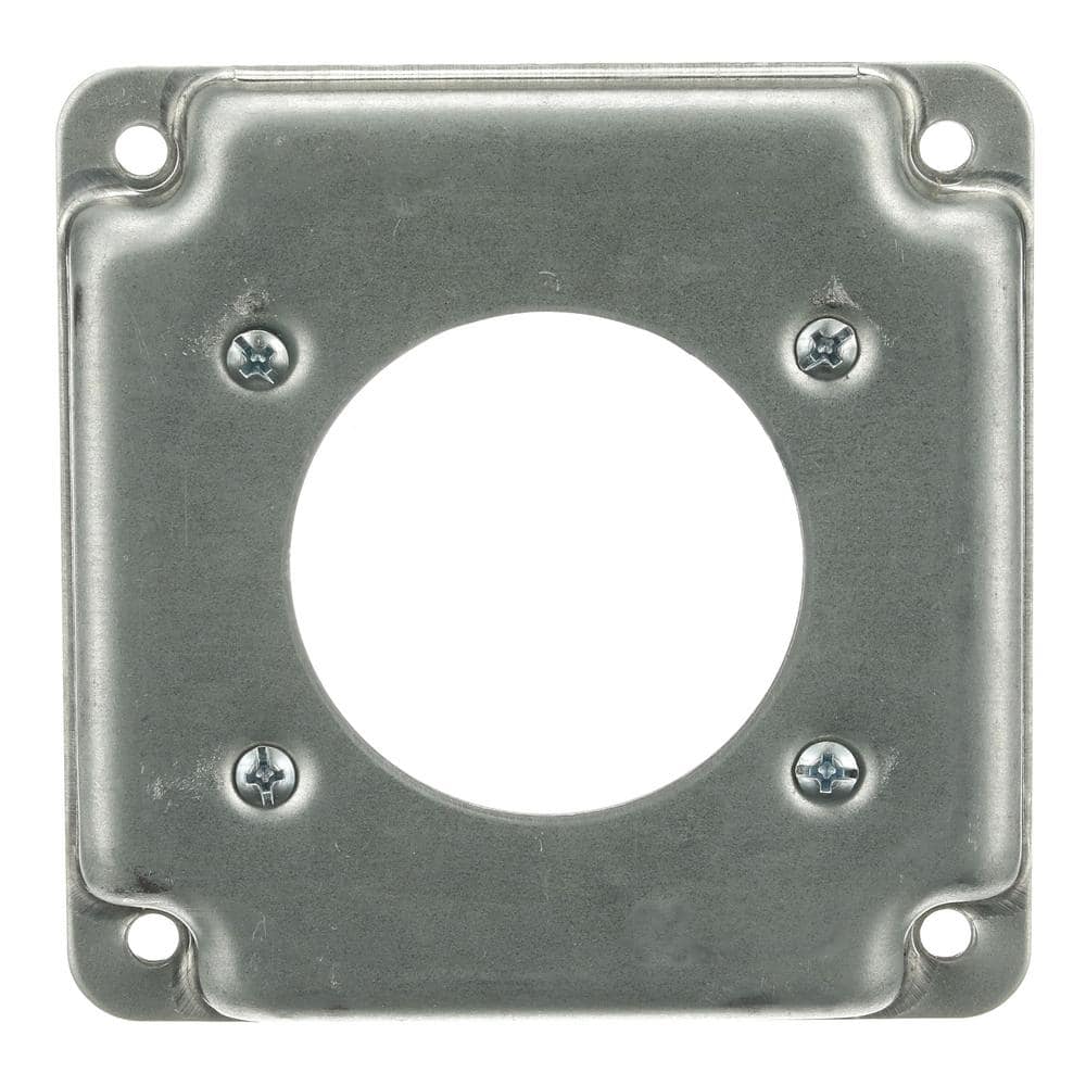 Steel City 1/2 in. Raised 4in. Square Cover For 30 or 50 Amp Receptacle (RS13-10R) (1)