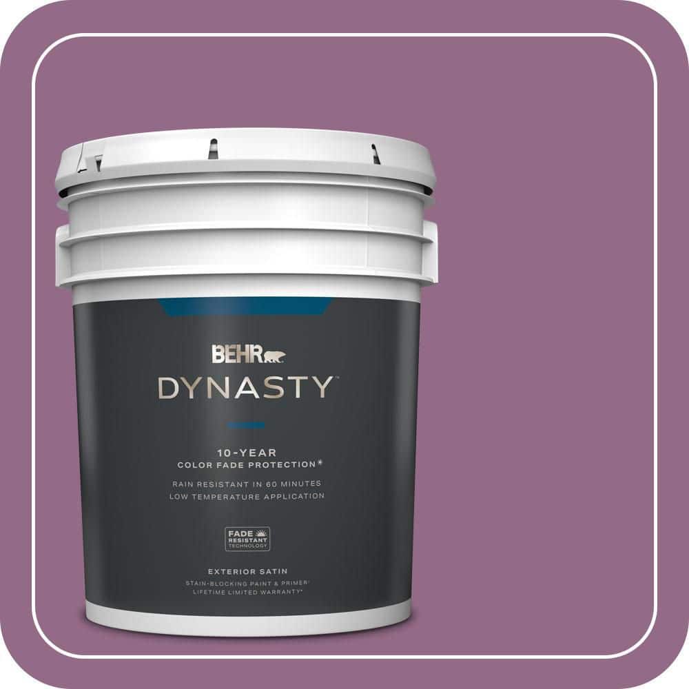 BEHR DYNASTY 5 gal. #680D-6 Lantana Satin Enamel Exterior Stain-Blocking Paint & Primer