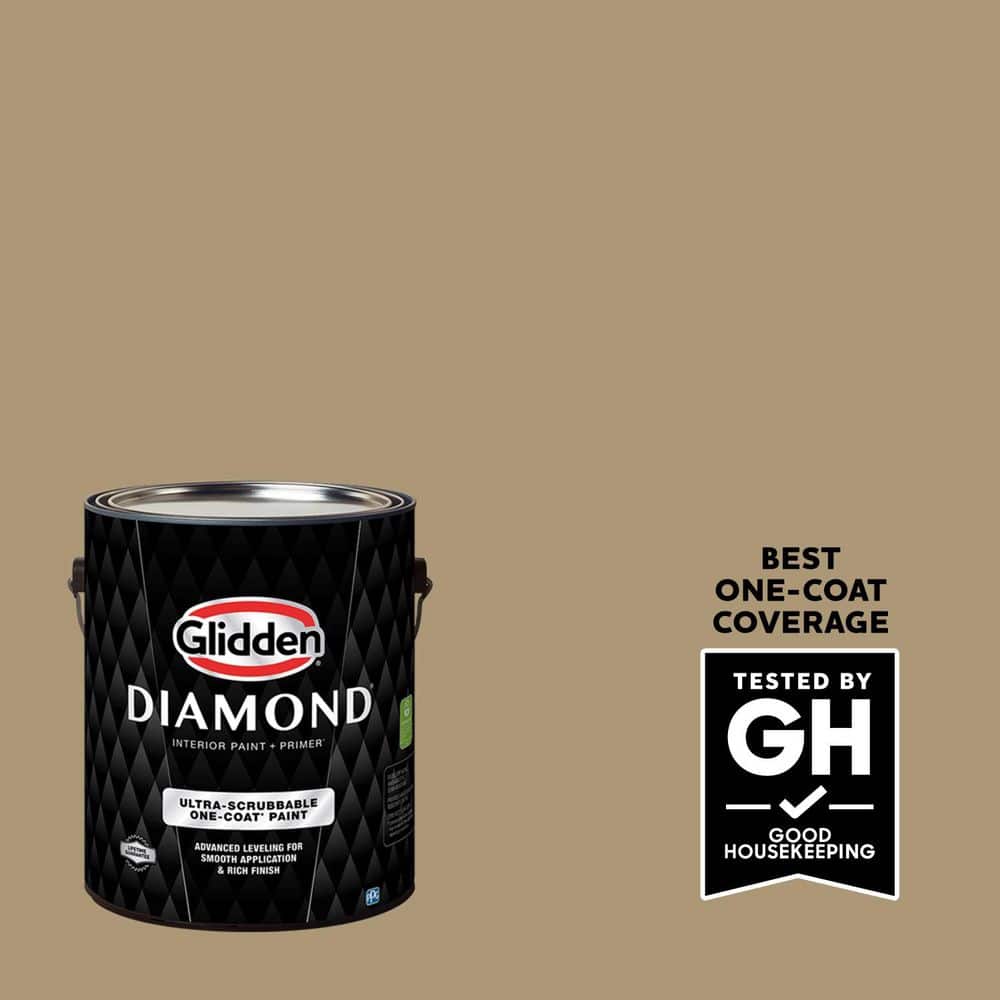 Glidden Diamond 1 gal. PPG1101-5 Bear Hug Flat Interior Paint with Primer