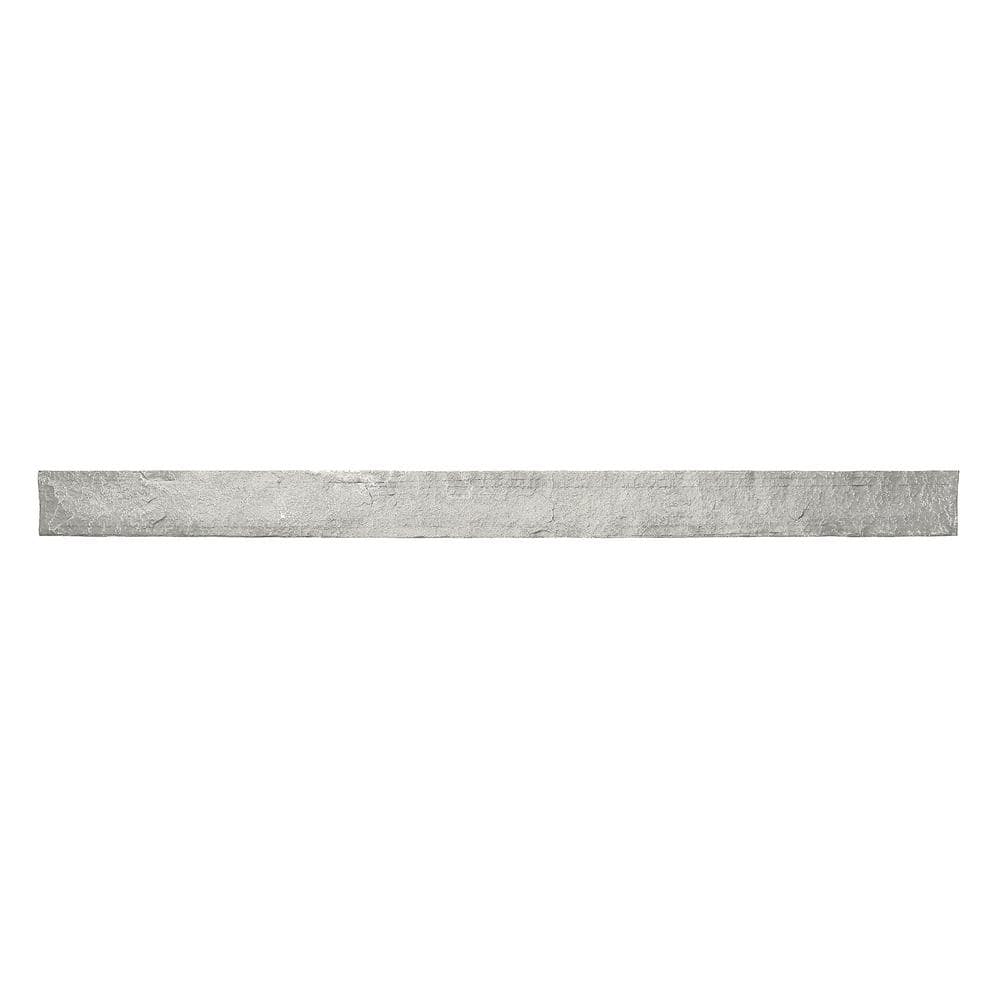 GenStone Stacked Stone 1.25 in. x 3.5 in. x 3.5 ft. Arctic Smoke Faux Stone Composite Trim (1)