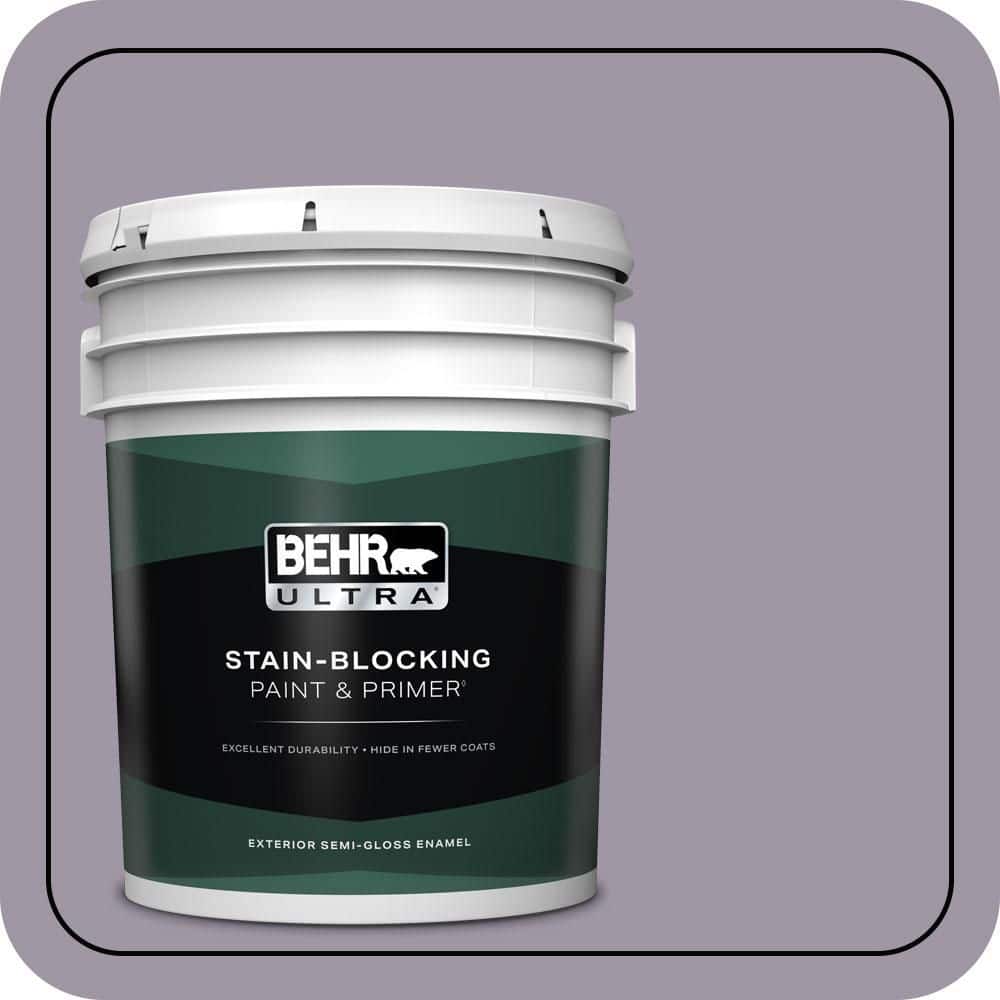 BEHR ULTRA 5 gal. #N100-4 Fortune Semi-Gloss Enamel Exterior Paint & Primer