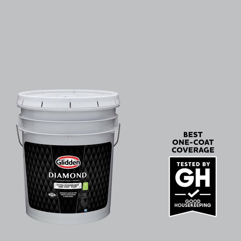 Glidden Diamond 5 gal. PPG1013-3 Whirlwind Ultra-Flat Interior Paint with Primer