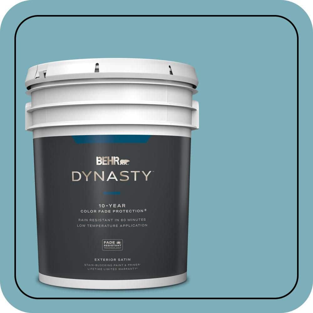 BEHR DYNASTY 5 gal. #520F-4 November Skies Satin Enamel Exterior Stain-Blocking Paint & Primer