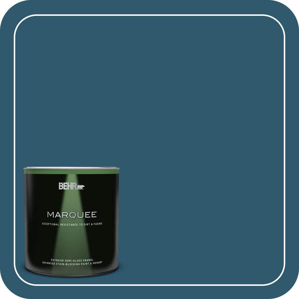 BEHR MARQUEE 1 qt. #S-H-540 Quiet Storm Semi-Gloss Enamel Exterior Paint & Primer