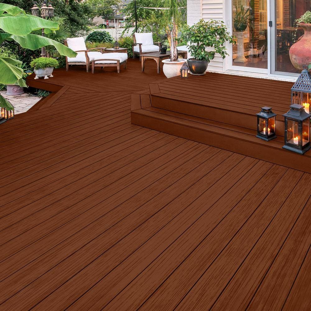Unbranded Maximum 8 oz. ST-2022 Russet Semi-Transparent Exterior Stain and Sealer in 1- Low VOC (4)
