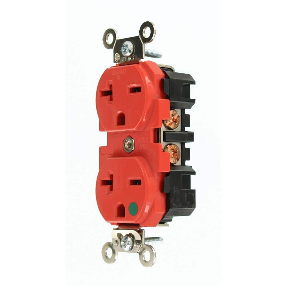 Leviton Amp 250 V NEMA 6-20R Hospital Grade Duplex Outlet/Receptacle, (1-Pack) (3)
