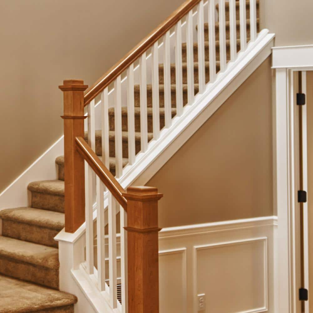 EVERMARK Stair Parts 6010 8 ft. Unfinished Red Oak Plowed Handrail with Fillet (3)