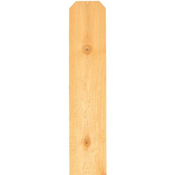 Unbranded 19/32 in. x 5-1/2 in. x 6 ft. Kiln Dried Cedar Wood Dog-Ear Fence Picket (2)