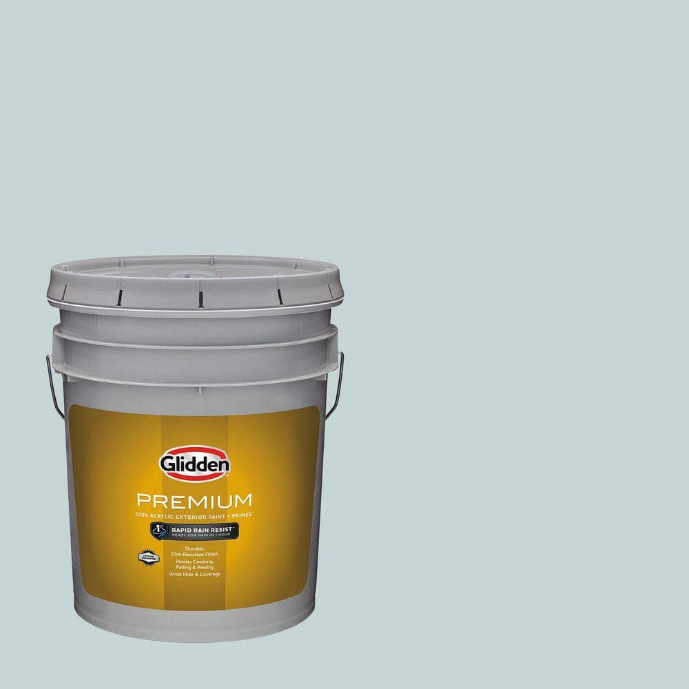 Glidden Premium 5 gal. PPG1035-2 Sky Diving Flat Exterior Latex Paint