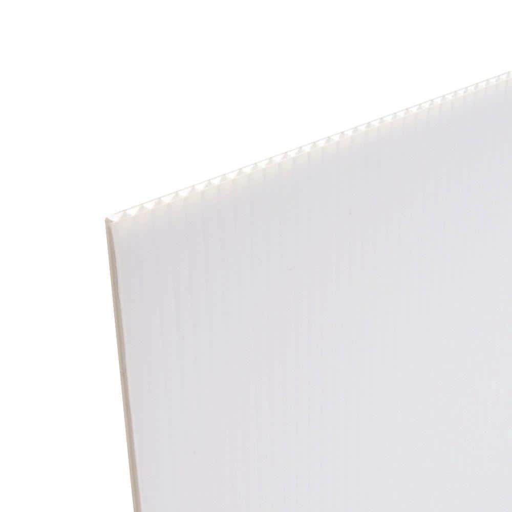 Coroplast 48 in. 96 in. (4mm) Corrugated Twinwall Plastic Sheet (1)