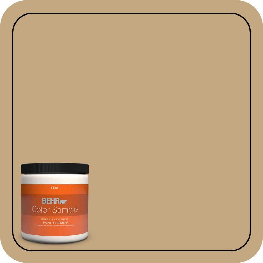 BEHR PREMIUM PLUS 8 oz. #N290-5 Pocket Watch Flat Interior/Exterior Paint & Primer Color Sample (1)