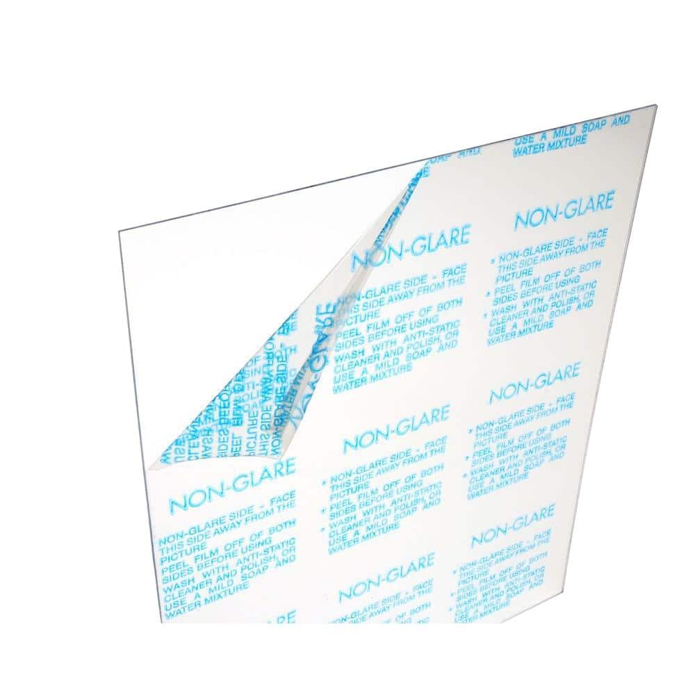 OPTIX 11 in. x 14 in. x 0.050 (1/20) in. Clear Non-Glare Acrylic Sheet (3)