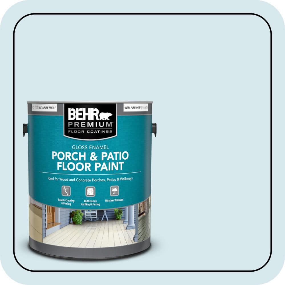 BEHR PREMIUM 1 gal. #S490-1 Permafrost Gloss Enamel Interior/Exterior Porch and Patio Floor Paint