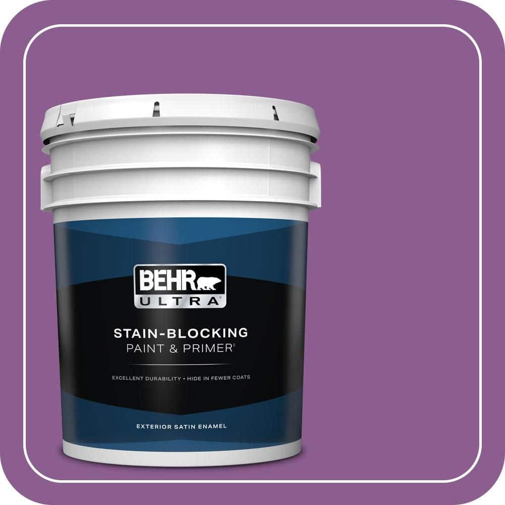 BEHR ULTRA 5 gal. #P100-6 Chakra Satin Enamel Exterior Paint & Primer