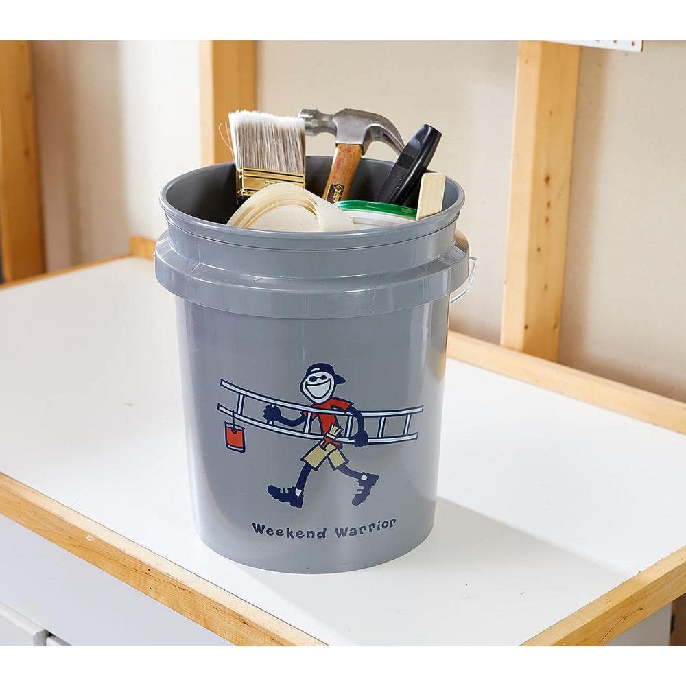 Life Is Good Jake's Weekend Warrior 5-Gallon Bucket, 2-Pack, Natural Grey (3)