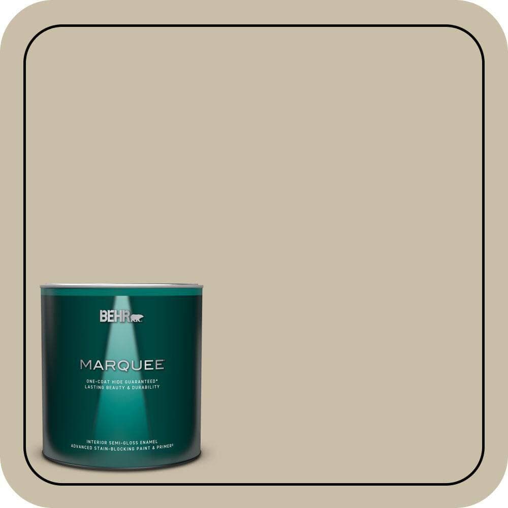 BEHR MARQUEE 1 qt. #PWL-91 Pale Bamboo Semi-Gloss Enamel Interior Paint & Primer
