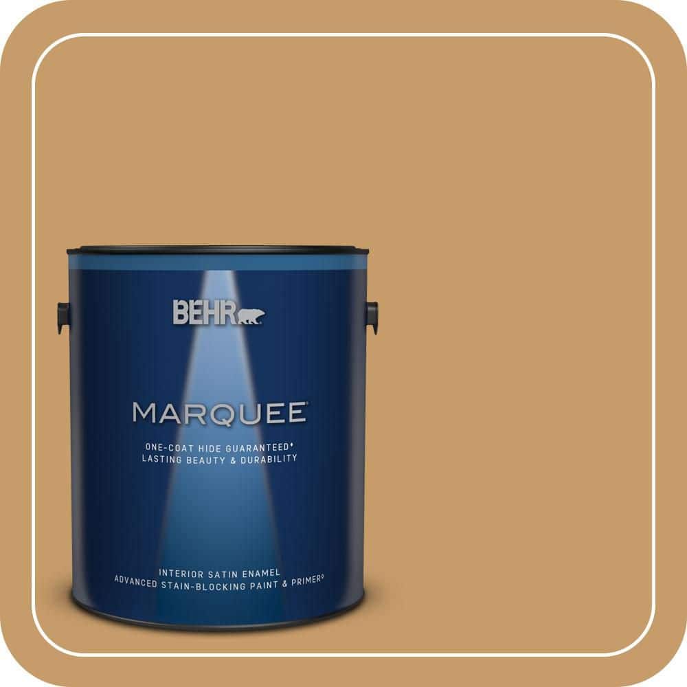 BEHR MARQUEE 1 gal. #S290-5 Amber Autumn Satin Enamel Interior Paint & Primer (1)