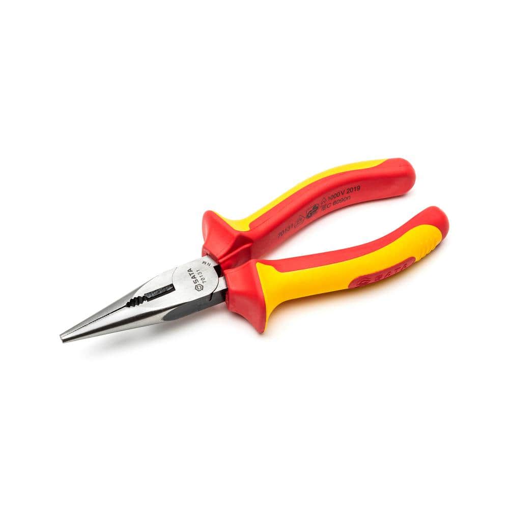 SATA 1000-Volt VDE Insulated 6 in. L Nose Pliers (1)