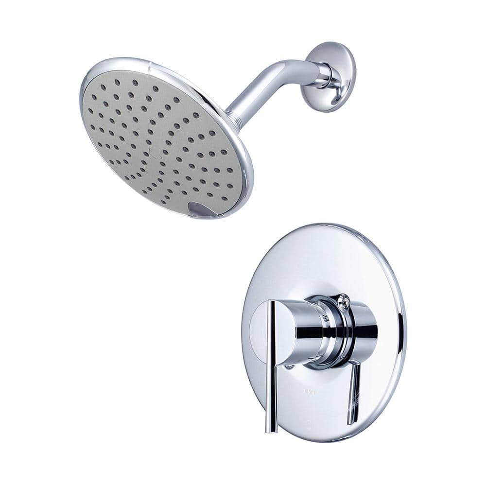 Olympia Faucets i2v 1-Handle Wall Mount Shower Faucet Trim Kit with Rain Showerhead (Valve not Included)