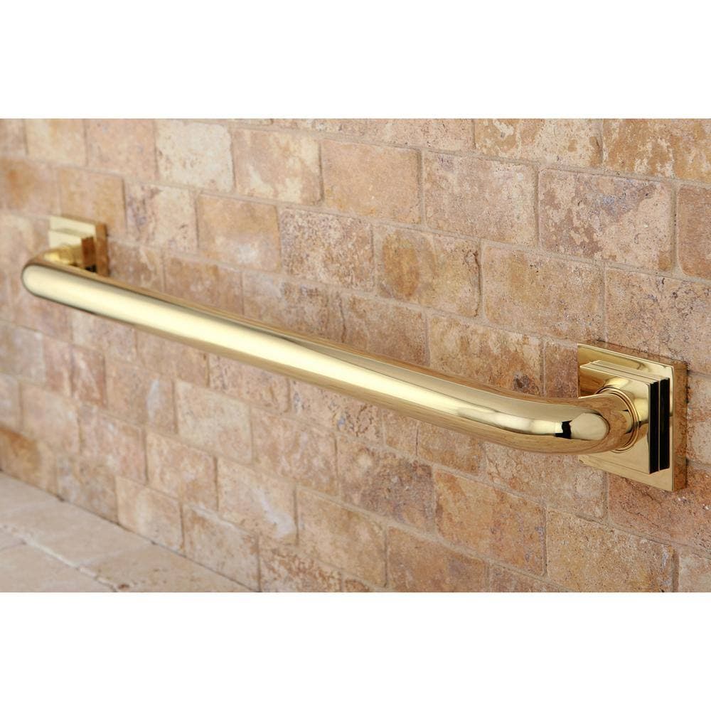 Kingston Brass Claremont 24 in. x 1-1/4 in. Grab Bar in Polished Brass (3)