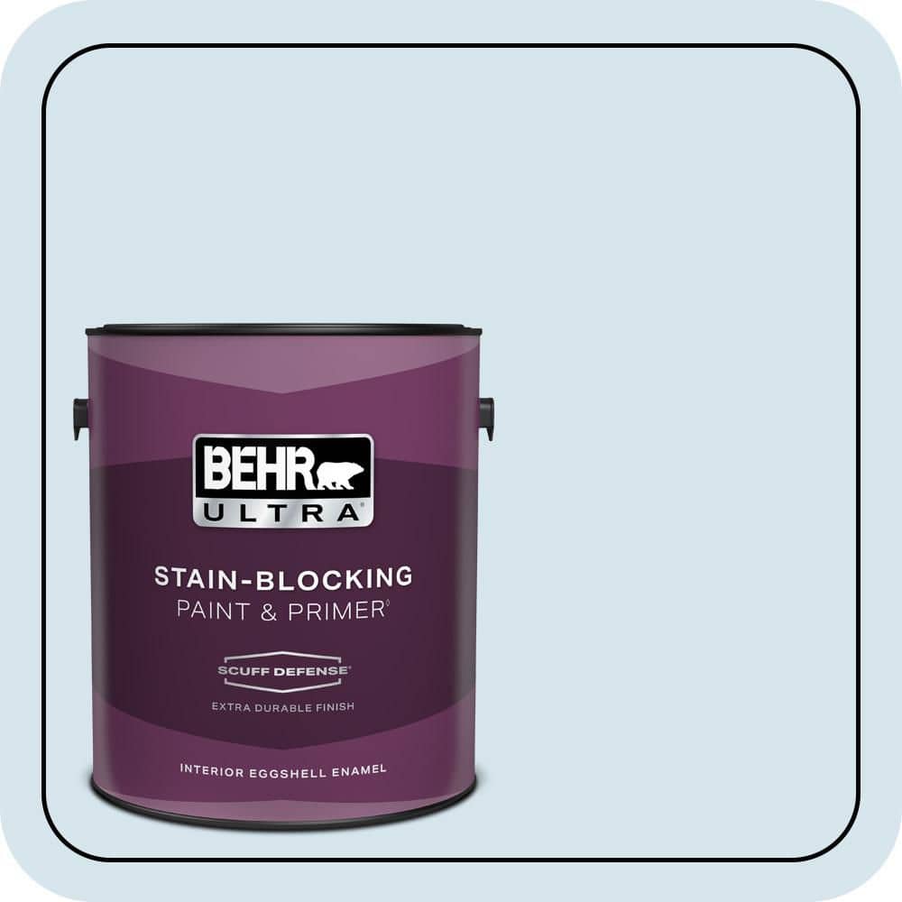 BEHR ULTRA 1 gal. #560C-1 Rain Water Extra Durable Eggshell Enamel Interior Paint & Primer