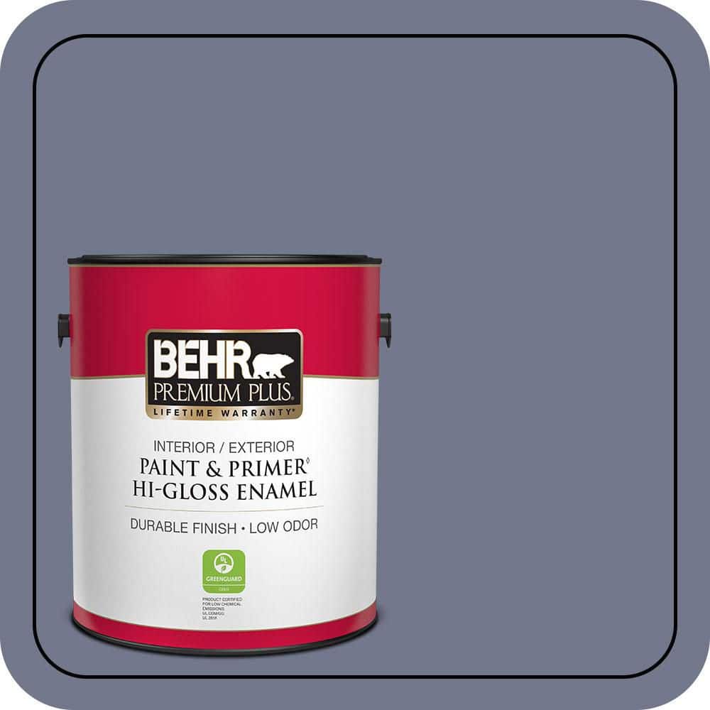 BEHR PREMIUM PLUS 1 gal. #S550-5 Fantasia Hi-Gloss Enamel Interior/Exterior Paint & Primer