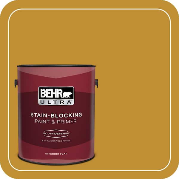 BEHR PREMIUM PLUS #M290-7 Turmeric Enamel Low Odor & Primer (4)