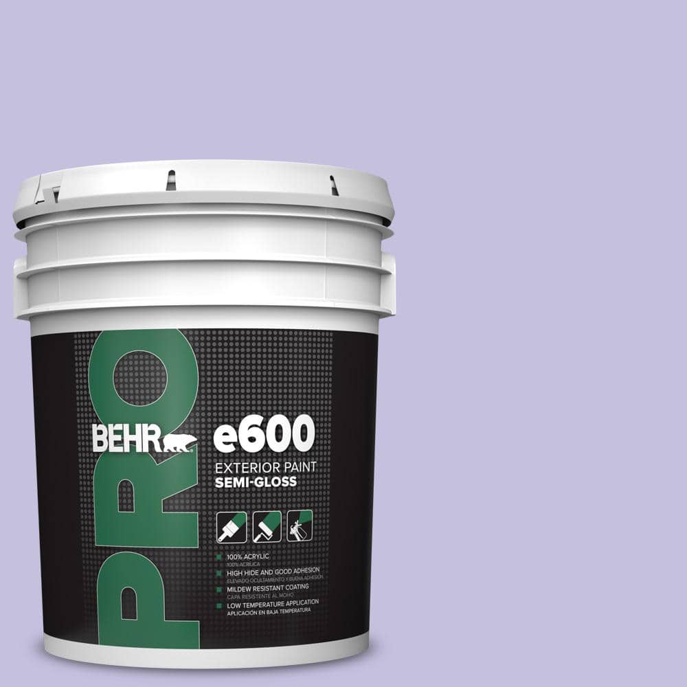 BEHR PRO 5 gal. #630A-3 Weeping Wisteria Semi-Gloss Exterior Paint