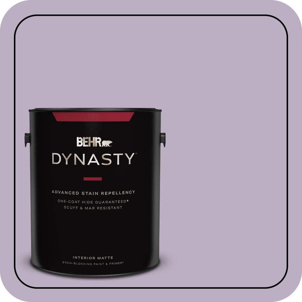 BEHR DYNASTY 1 gal. #S100-3 Courtly Purple One-Coat Hide Matte Interior Stain-Blocking Paint & Primer