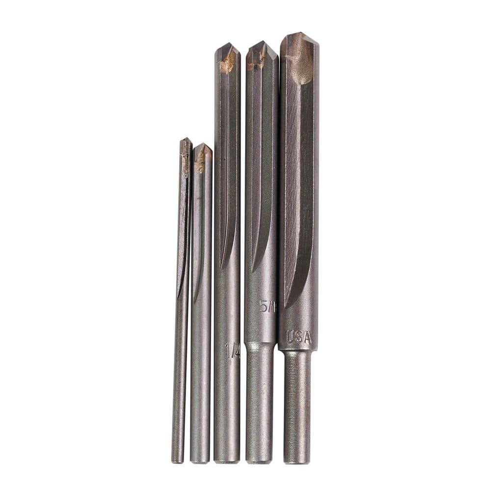 KnKut 5 Piece Carbide Tipped Hard Steel Drill Bit Set (2)