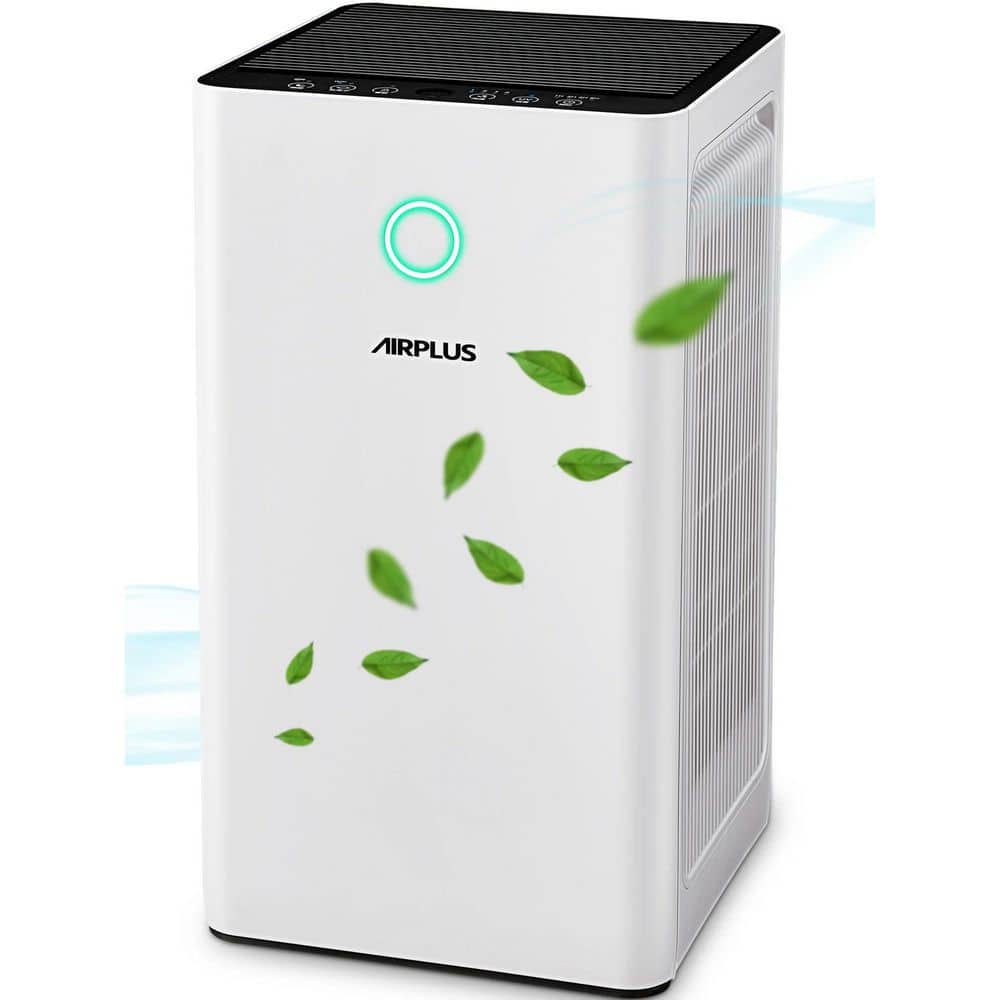 Teamson Kids 2152 sq. ft. H13 HEPA True Personal Console Air Purifier in Whites, 99.97% Cleaner, 235 CFM, Air Quality Indicator (2)