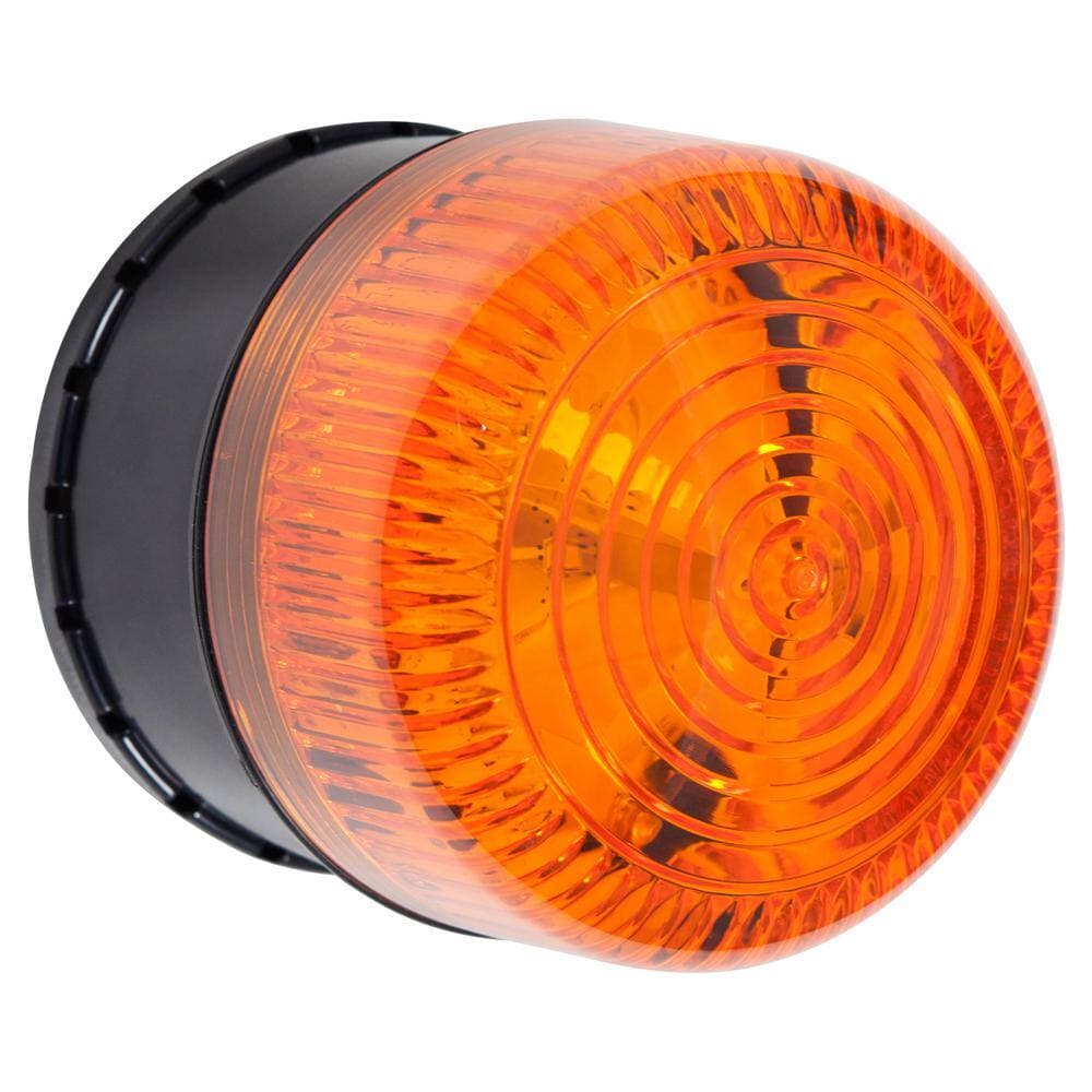 Safety Technology International 9-Volt Battery Backup, Round, Amber Select-Alert Siren and LED Strobe Wired Alarm Kit with Mini Controllers