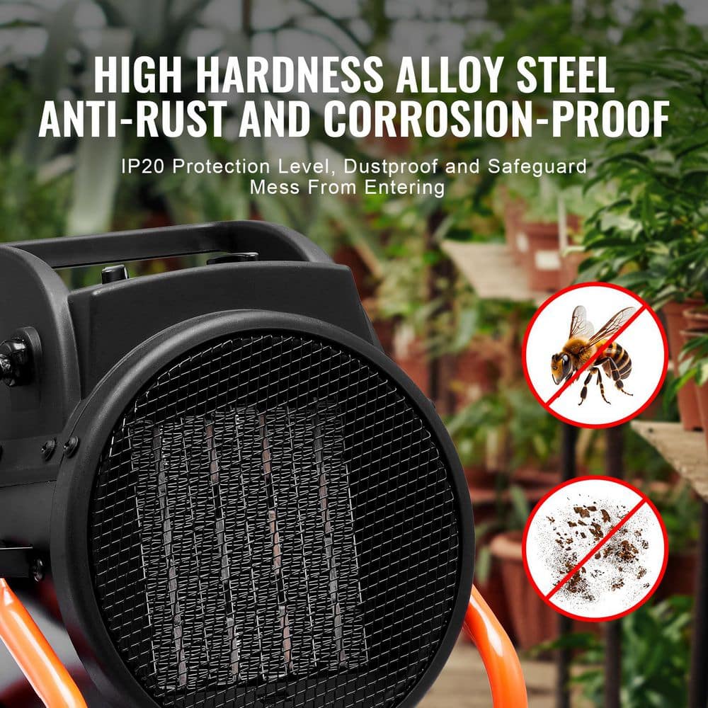 SVOPES Greenhouse Heater with Thermostat, 3-Speed Setting Small Grow Tent Heater, 1500-Watt PTC Fast Heating (2)