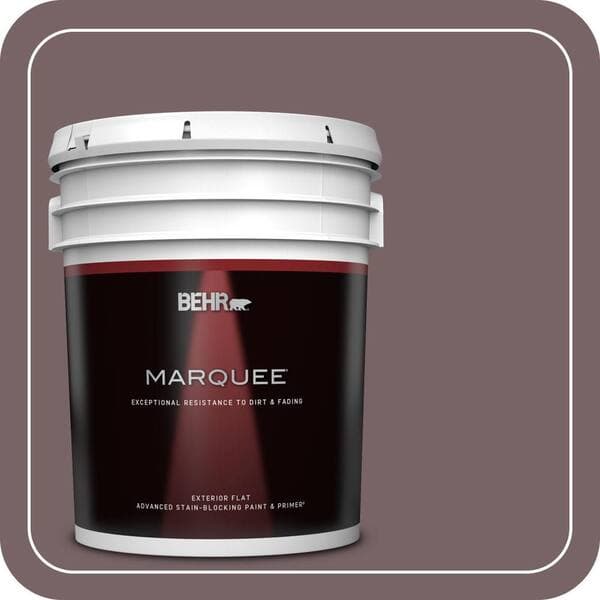 BEHR MARQUEE 5 gal. #PPU1-03 Tibetan Temple Flat Exterior Paint & Primer (2)