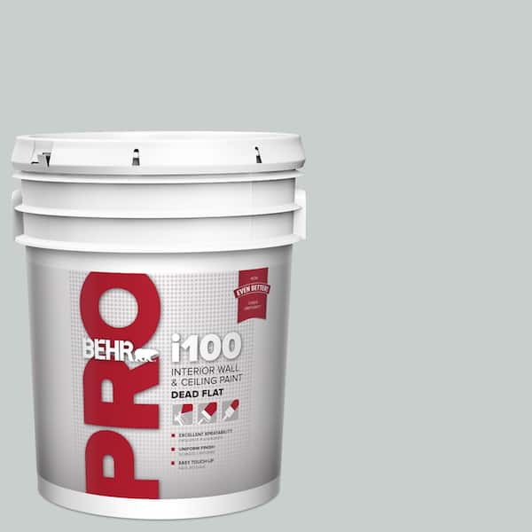 BEHR PRO 5 gal. #720E-2 Light French Gray Dead Flat Interior Paint (2)