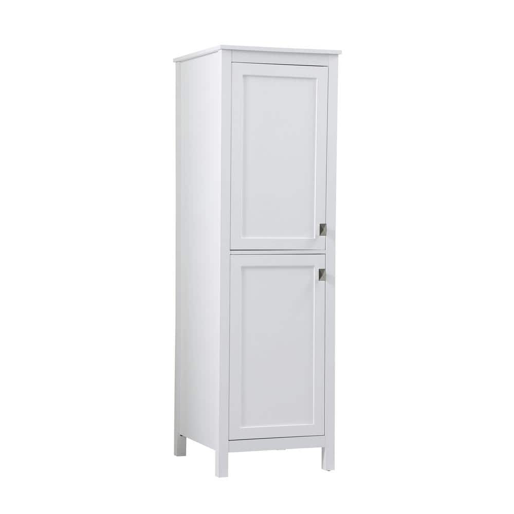 Unbranded Timeless Home 20 in. W x 22 in. D x 65 in. H White Freestanding Linen Cabinet (2)