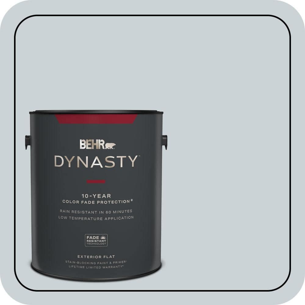 BEHR DYNASTY 1 gal. #N490-1 Absolute Zero Flat Exterior Stain-Blocking Paint & Primer