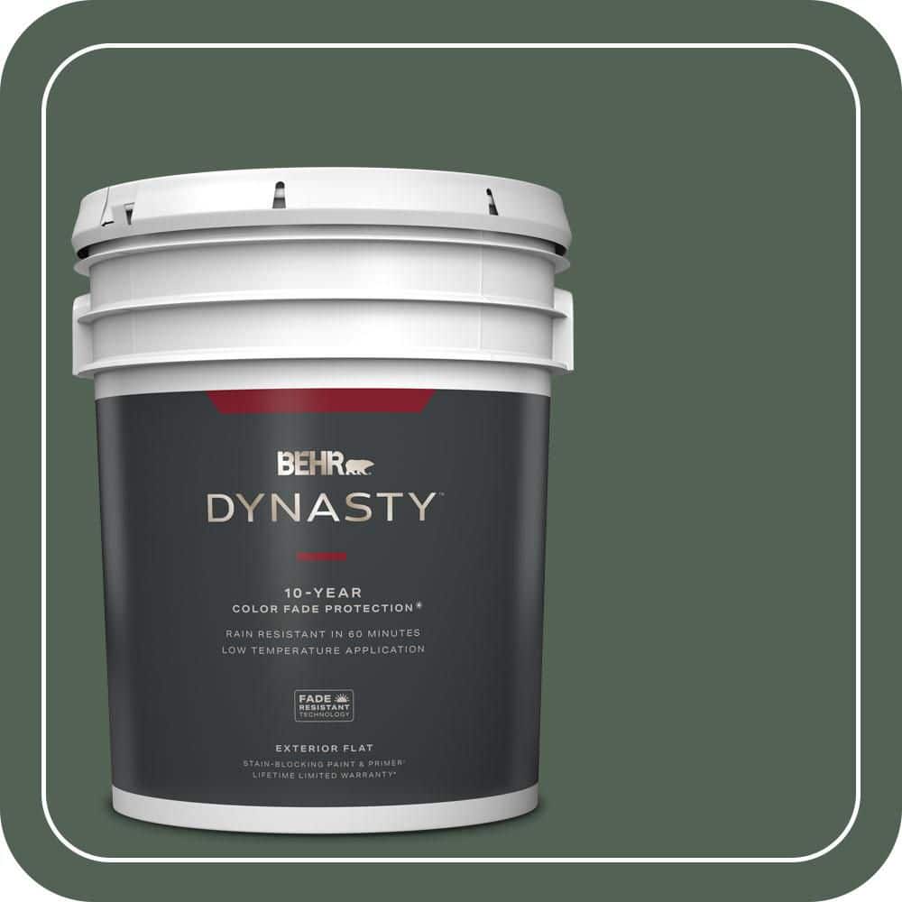BEHR DYNASTY 5 gal. #MQ6-14 Northern Glen Flat Exterior Stain-Blocking Paint & Primer