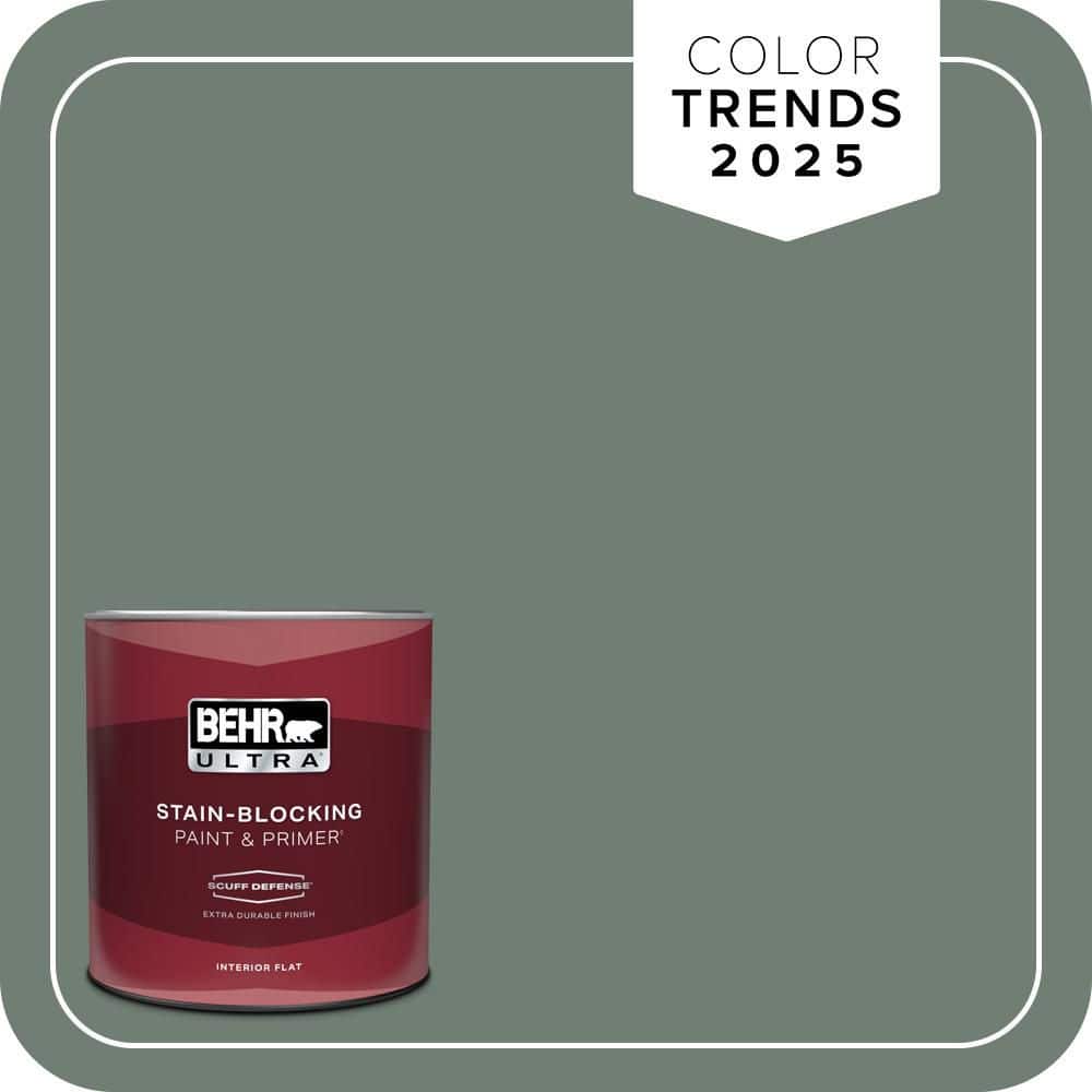 BEHR ULTRA 1 qt. #N420-5 Boreal Extra Durable Flat Interior Paint & Primer (1)