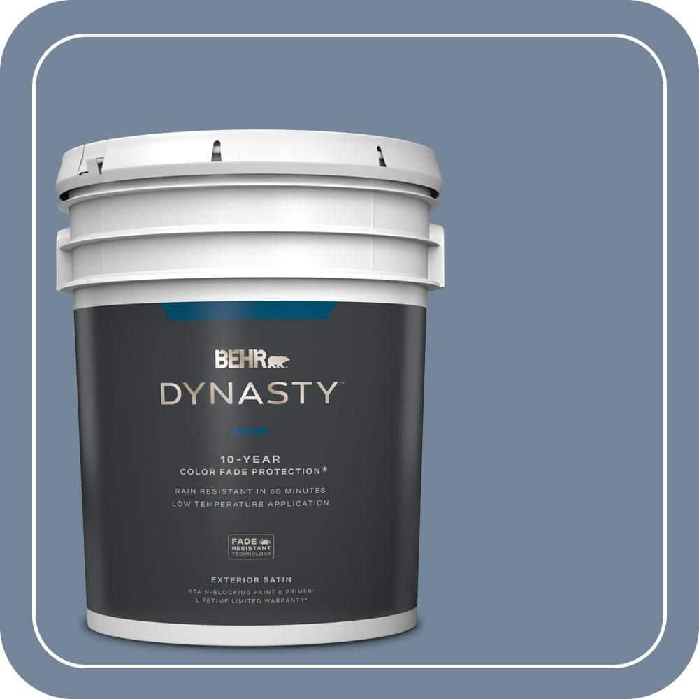 BEHR DYNASTY 5 gal. #580F-5 Mysteria Satin Enamel Exterior Stain-Blocking Paint & Primer